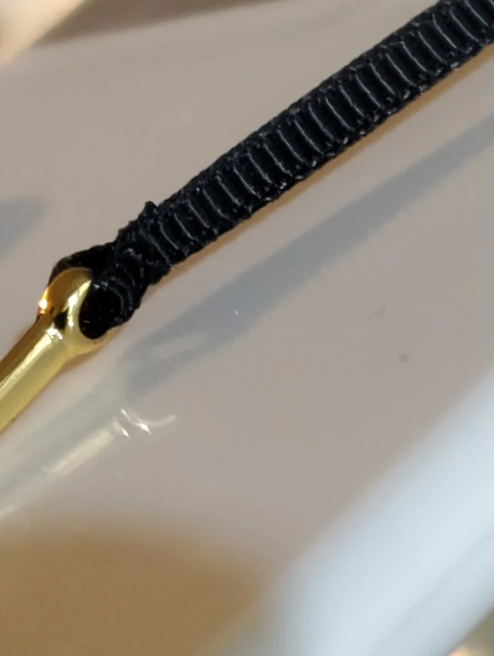 Gold Accent Black Crossbody Strap for Women